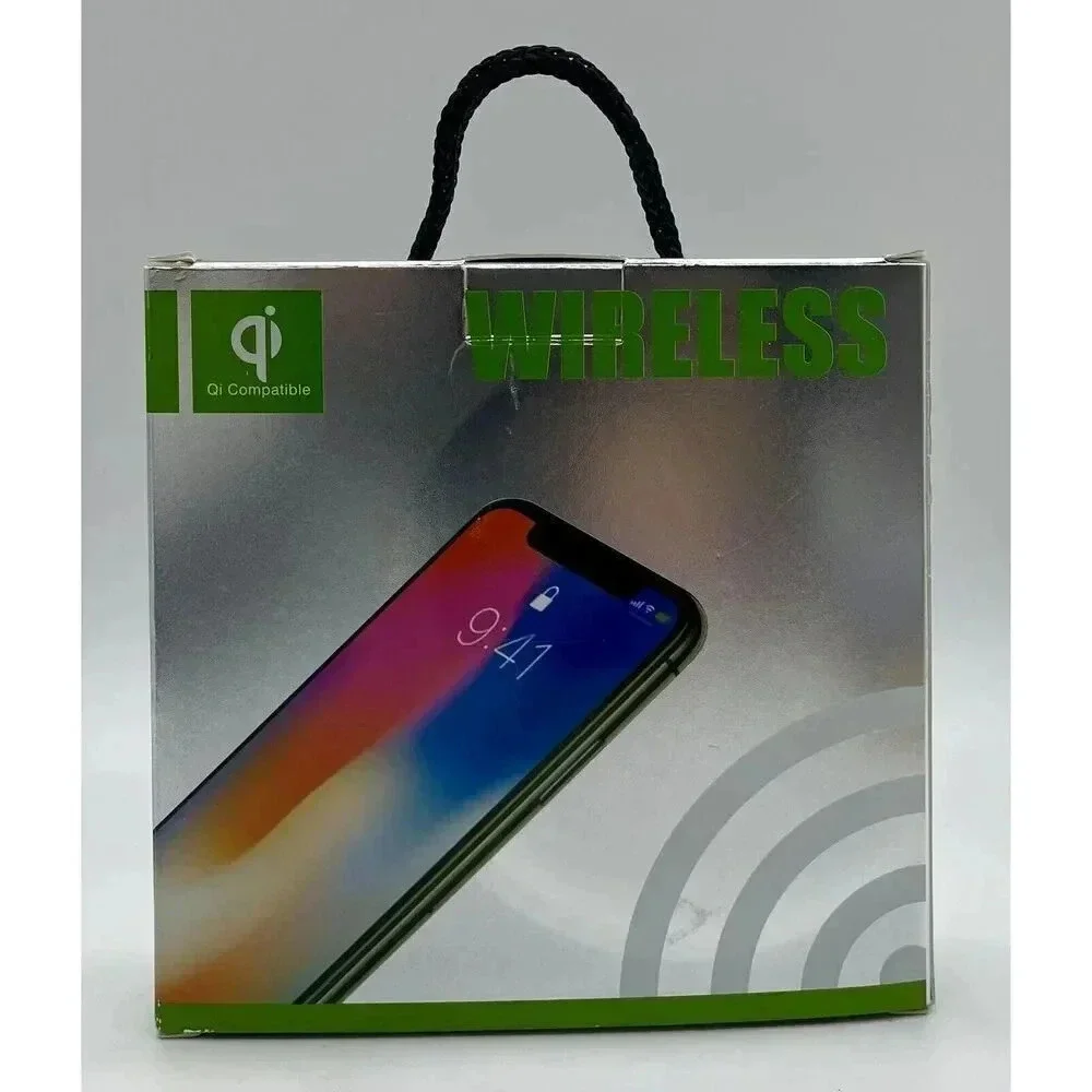 Wireless Fast Phone Charging Pad Mat Dock Charger‎ Stand White With USB Cable